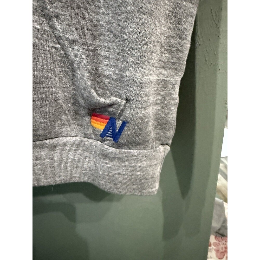 Aviator Nation Venice Gray Relaxed Pullover Hoodie No Drawstring Women S USA - Picture 4 of 8